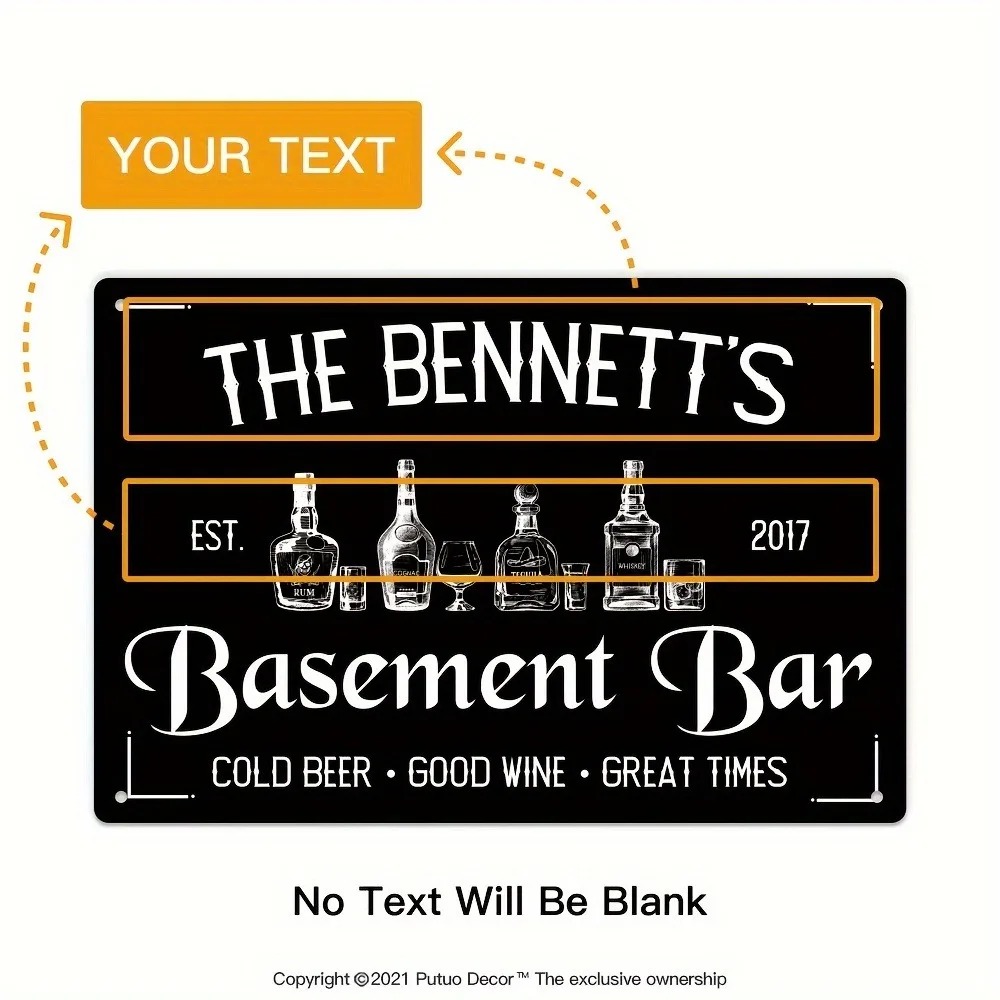 Wine With Beer Name - CIFbuy Metalen Bord voor de Kelderbar,