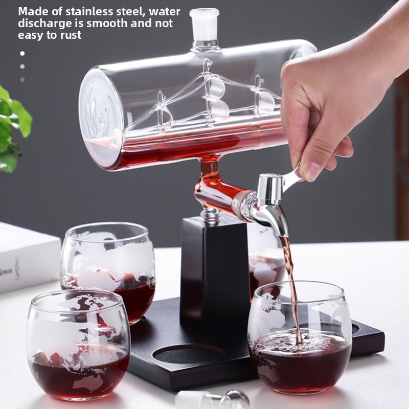 Decanter Aerator Set - Gehard Glas Wijnkaraf Thuisgebruik Beluchter met