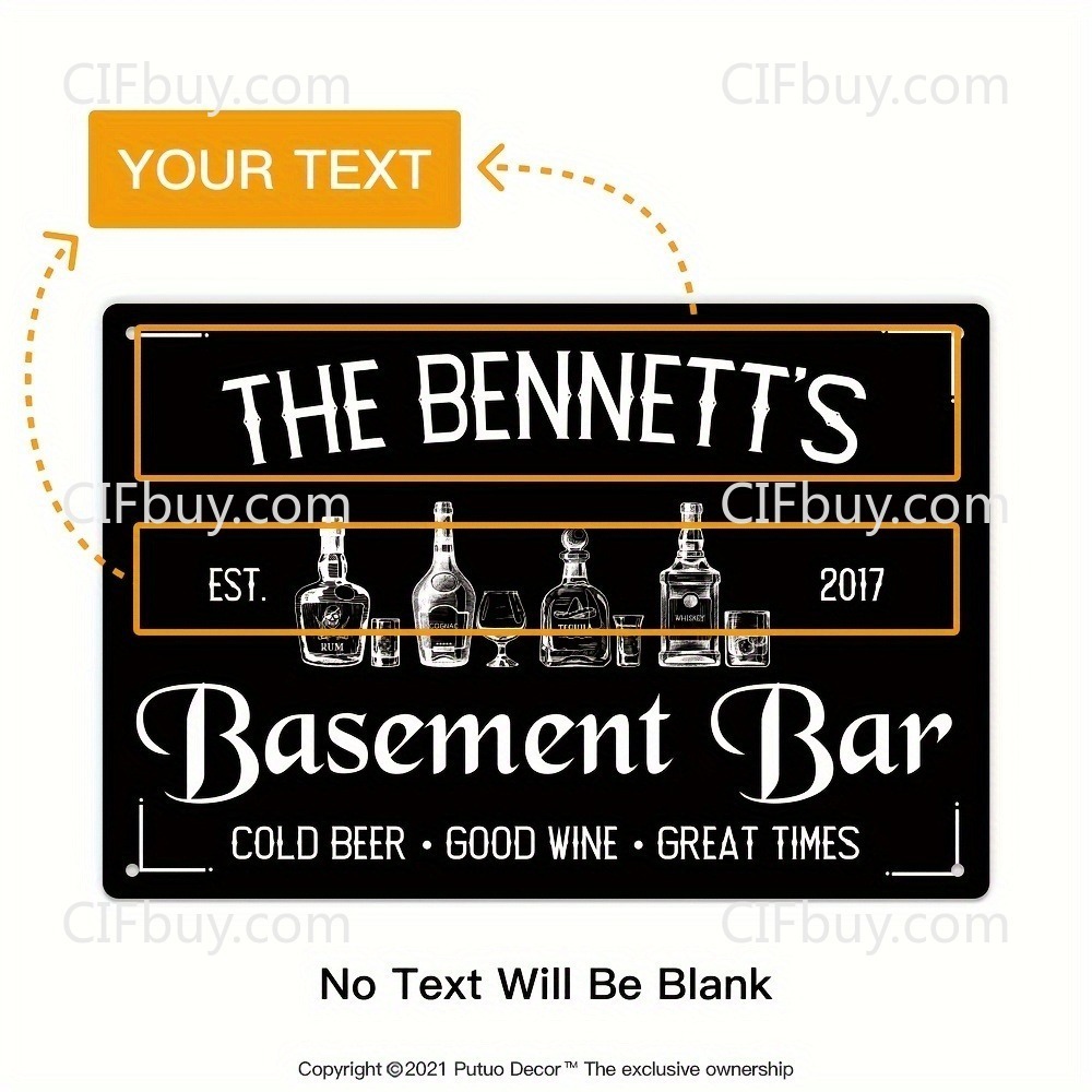 Wine With Beer Name - 1 stuk gepersonaliseerde metalen bord met