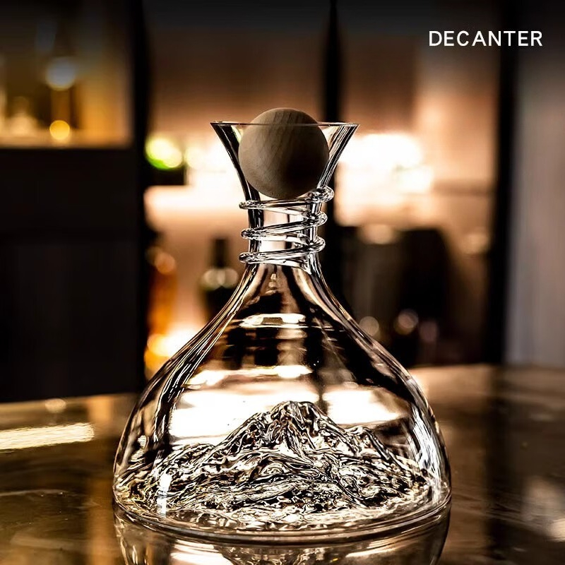 Decanter Aerator Set - Kristallen ijsbergvormige snelle beluchter voor wijn,