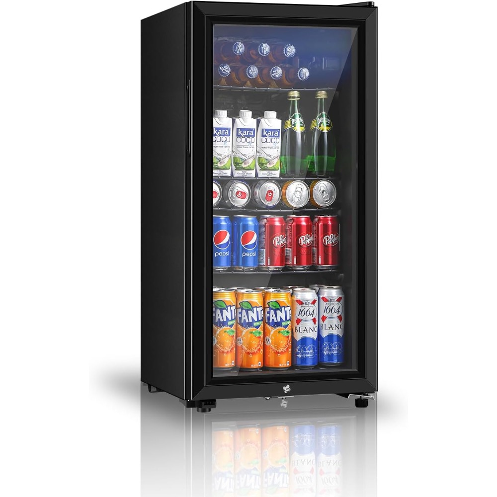 Wine Beer Foot - Drankkoelkast, driepunts minikoelkast met twee kubieke