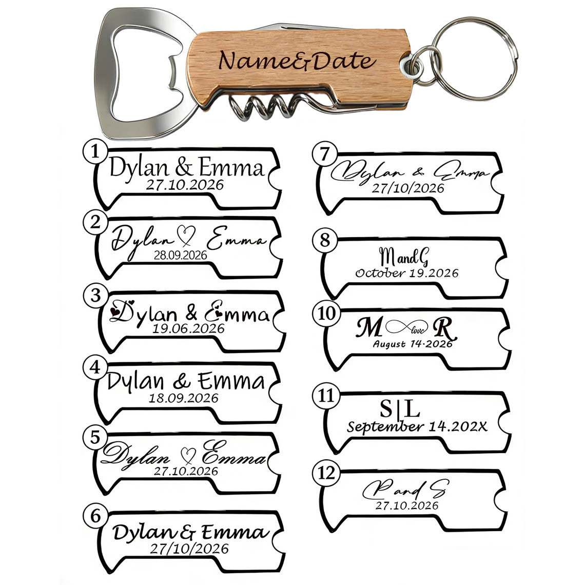 10 stuks op maat gemaakte kleu - Wine With Beer Name recensie en prijs