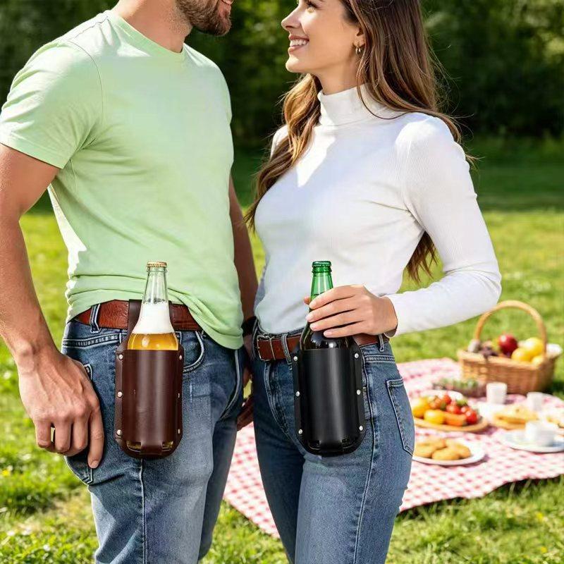 1 stuks premium lederen bierfl - Wine Beer Glass recensie en prijs