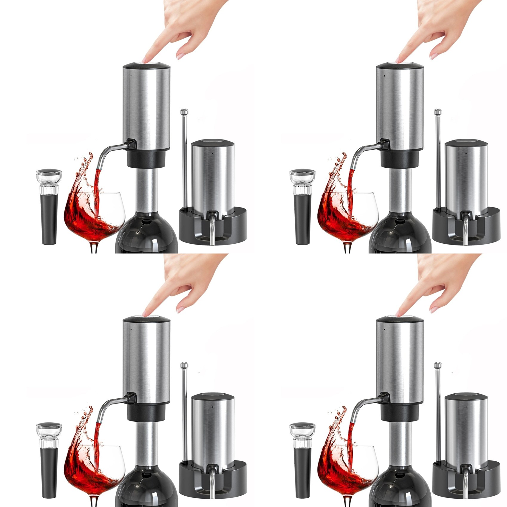 A69E4X Elektrische wijnbelucht - Decanter Aerator Set recensie en prijs